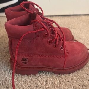 Timberland Kids Cherry Red Boots